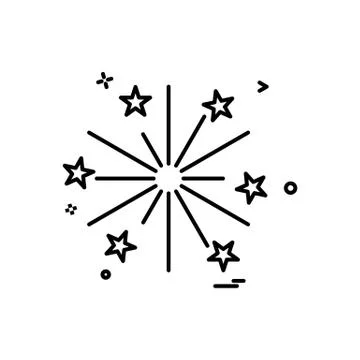 Fire work icon vector design Illustrazione stock