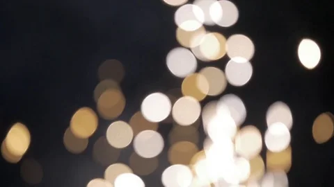 Fire work sparks at night bokeh Stock Footage