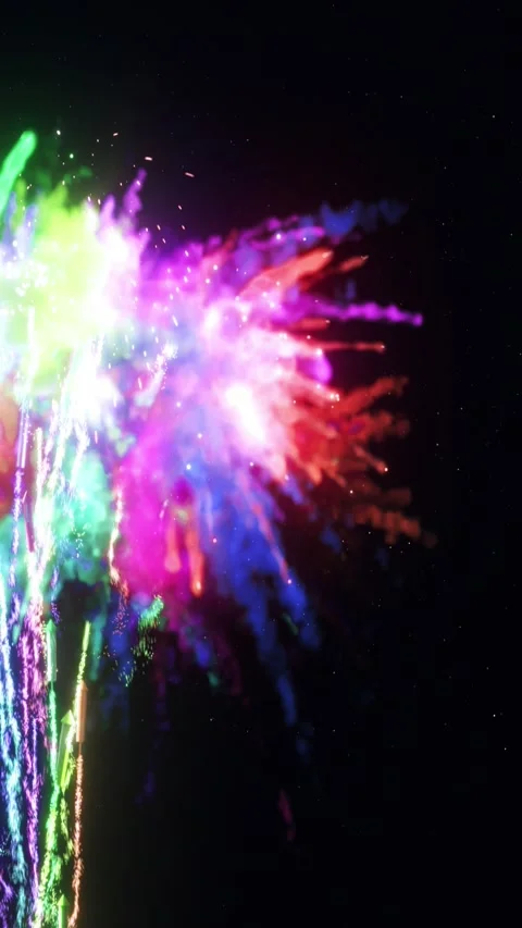 Fire works background vertical with space for text Stock Footage 297182296