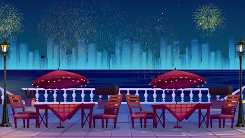 Fire Works In The Night Of City Video stock 160053789