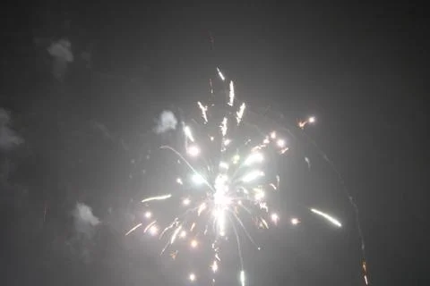 Fire works on the sky. Stock Photos