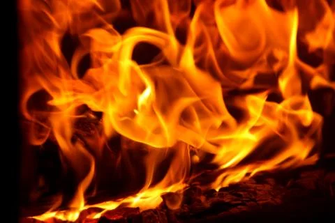 Fire in your fireplace Stock Photos