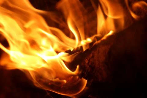 Fire in your fireplace Stock Photos