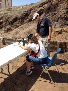 Fireams training with rifle Stock Photos