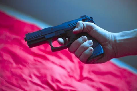 Firearm held by a man Stock Photos