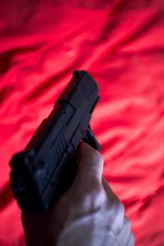 Firearm held by a man Foto stock