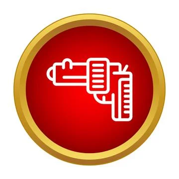 Firearm icon representing self defense and security concepts Illustrazione stock