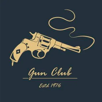 Firearm logo template. Guns, rifles badge. Flat design Stock Illustration
