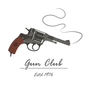 Firearm logo template. Guns, rifles badge. Flat design Stock Illustration