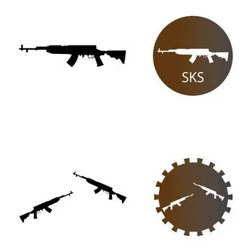 Firearms icon vector Stock Illustration