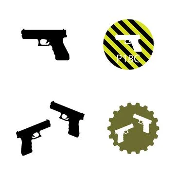 Firearms icon vector Stock Illustration