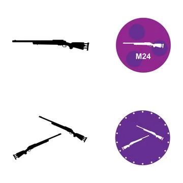 Firearms icon vector Stock Illustration