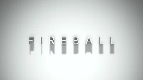 Fireball 3D title animation with shadows on a white background Stock Footage 297516798