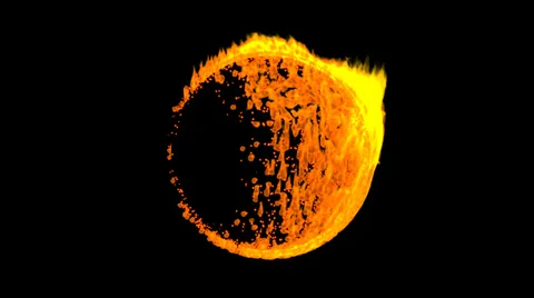 Fireball (53.33° from Back Side) Stock Footage 33803609