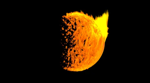 Fireball (86.67° from Back Side) Stock Footage 33805545