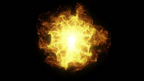 Fireball From Another World - Paranormal Burning Entity Stock Footage 121092267