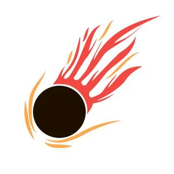 Fireball asteroid Stock Illustration