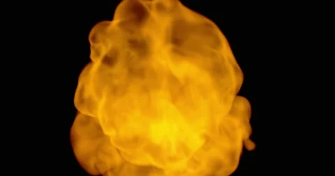 Fireball On A Black Background Stock Footage 161435253