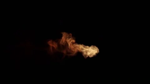 Fireball burning with fire flame transition reveal isolated on black background Stock Footage 237364609