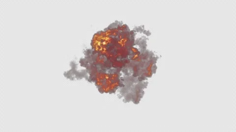 Fireball Burst Explosion on alpha background. Video stock 321714683