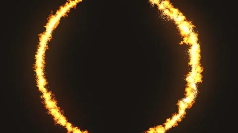 Fireball Circle Trail Vfx Intro Animation Stock Footage 328523513