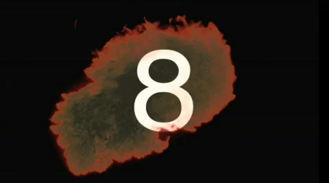 Fireball Countdown Stock Footage