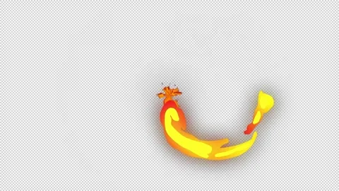 Fireball Countdown timer 10 to 1, red, yellow orange Stock Footage 252950968