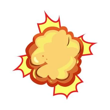 Fireball effect exploding comic burst illustration element Stock Illustration
