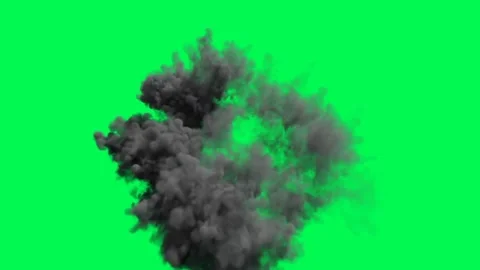 Fireball Explosion Animation  Green Screen Video Footage Stock Footage 324627993