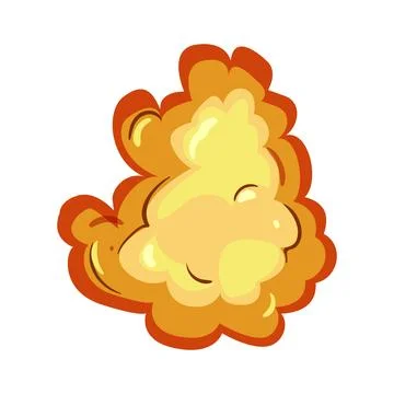 Fireball explosion cartoon effect creating a burst impact 스톡 일러스트