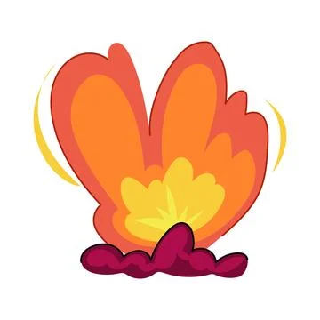 Fireball explosion creating dynamic comic book style blast Stock Illustration