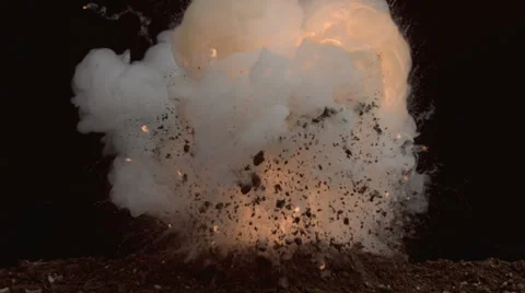 dirt explosion stock footage
