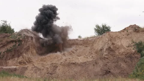 Fireball explosion, realistic fire explosion, time bomb, timer counting down Stock Footage 207866748