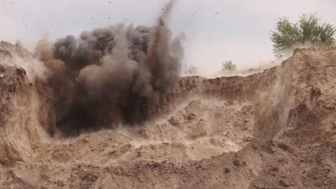 Fireball explosion with smoke, time bomb, timer counting down to explosion Stock Footage 207864508