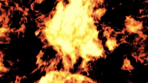 Fireball explosion towards to camera on black background, Bomb, Abstract 動画素材 112238903