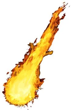 Fireball flame comet fire hot danger illustration Stockillustratie