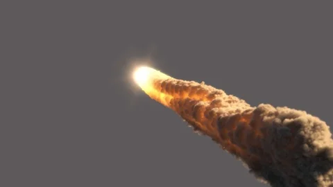 Fireball flies away Stock Footage 97352549