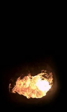 Fireball Hits Wall 02 Stock Footage 10920311