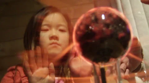 Fireball inside a glass case Stock Footage 36144923