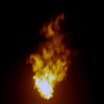 Fireball isolated on black background Stock Illustration