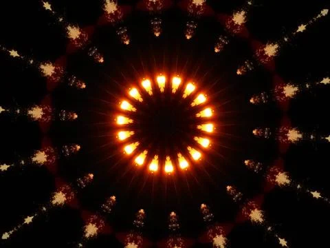 FireBall Kaleidoscope Stock Photos