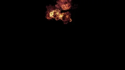 Fireball Medium, Fluid animation background animation. Video stock 261655846