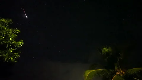 Fireball Meteor Stock Footage 158954018