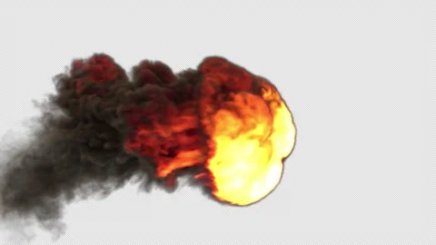 Fireball Reveal On Alpha Stock Footage 168613785