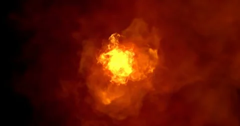 Fireball Toward Camera (2160p 25fps) Stock Footage 104155643