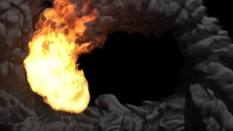 Fireball Transition Background Stock Footage 100537752