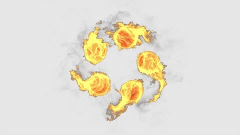 Fireballs - with alpha channel. Stock Footage 249197793