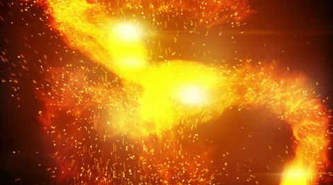Fireballs and sparks rushing loopable background Stock Footage 45872306