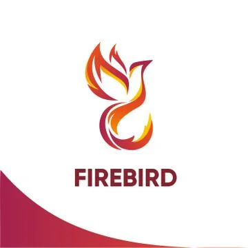Firebird logo template Stock Illustration