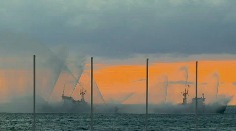 Fireboat Stock Footage 619458